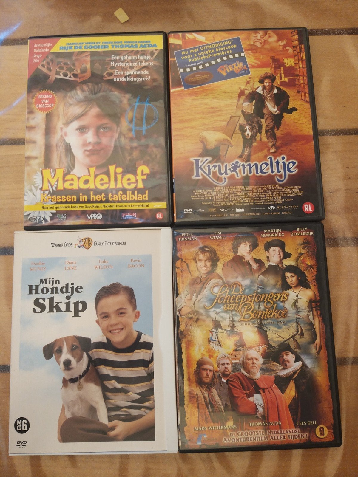 4x DVD: Madelief, Kruimeltje,Hondje Skip, De Scheepsjon, Gebruikt, Verzamelbox, Alle leeftijden, Nederlands