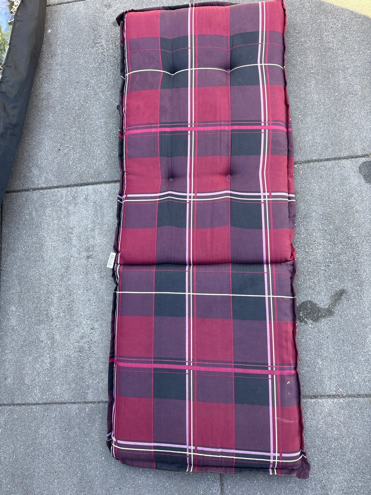 Madison Loungekussen Rood Geruit 50x123 cm, Ophalen, Gebruikt