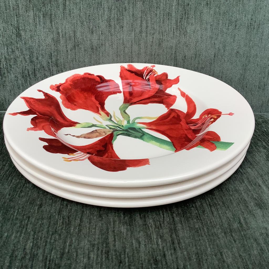 Emma Bridgewater- servies- FLOWERS/Amaryllis- Plates- Nieuw!, Nieuw, Ophalen of Verzenden, Bord(en), Overige stijlen