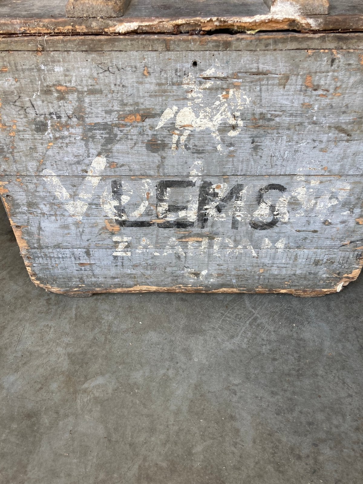 Mooie oude houten verkade kist, Ophalen, Gebruikt, 50 tot 100 cm, Minder dan 50 cm
