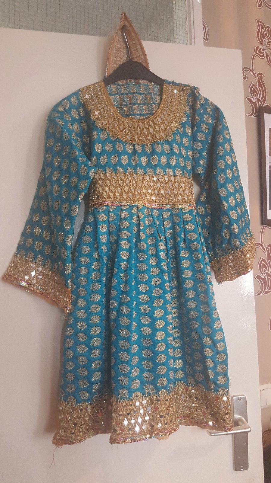 Afghaanse kleding set (jurk, broek, sjaal) - maat 164, Meisje, Nieuw, Ophalen of Verzenden, Afghans