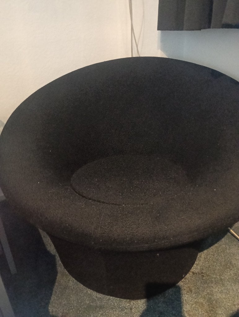 Mushroom chair (black) in de stijl van Pierre Paulin, Ophalen, Pierre Paulin's Artifort mushroom chair, 75 tot 100 cm, Zo goed als nieuw