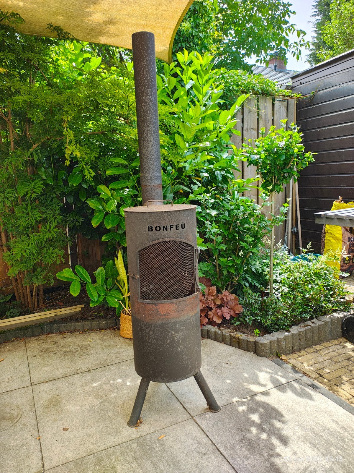 Bonfeu tuinhaard - 30cm doorsnede, 164cm hoog, Ophalen, Gebruikt