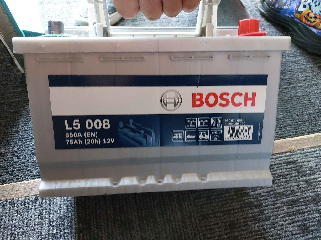 Accu Bosch 75Ah (20h) 12V voor camper, auto, boot, Ophalen, Gebruikt, Universele onderdelen