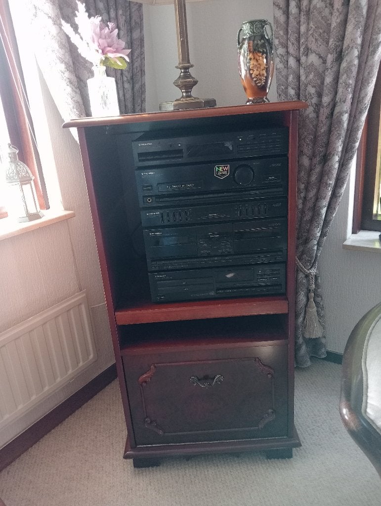 Stereotoren kast, 2x salontafel, tijdschriftentafeltje, Ophalen, Klassiek, 50 tot 100 cm, Zo goed als nieuw