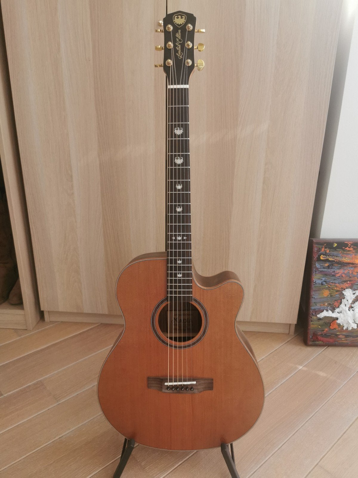 Nadia Kosinskaja Limited Edition Westerngitaar met element, Ophalen, Zo goed als nieuw, Western- of Steelstringgitaar, Met (piezo-)element