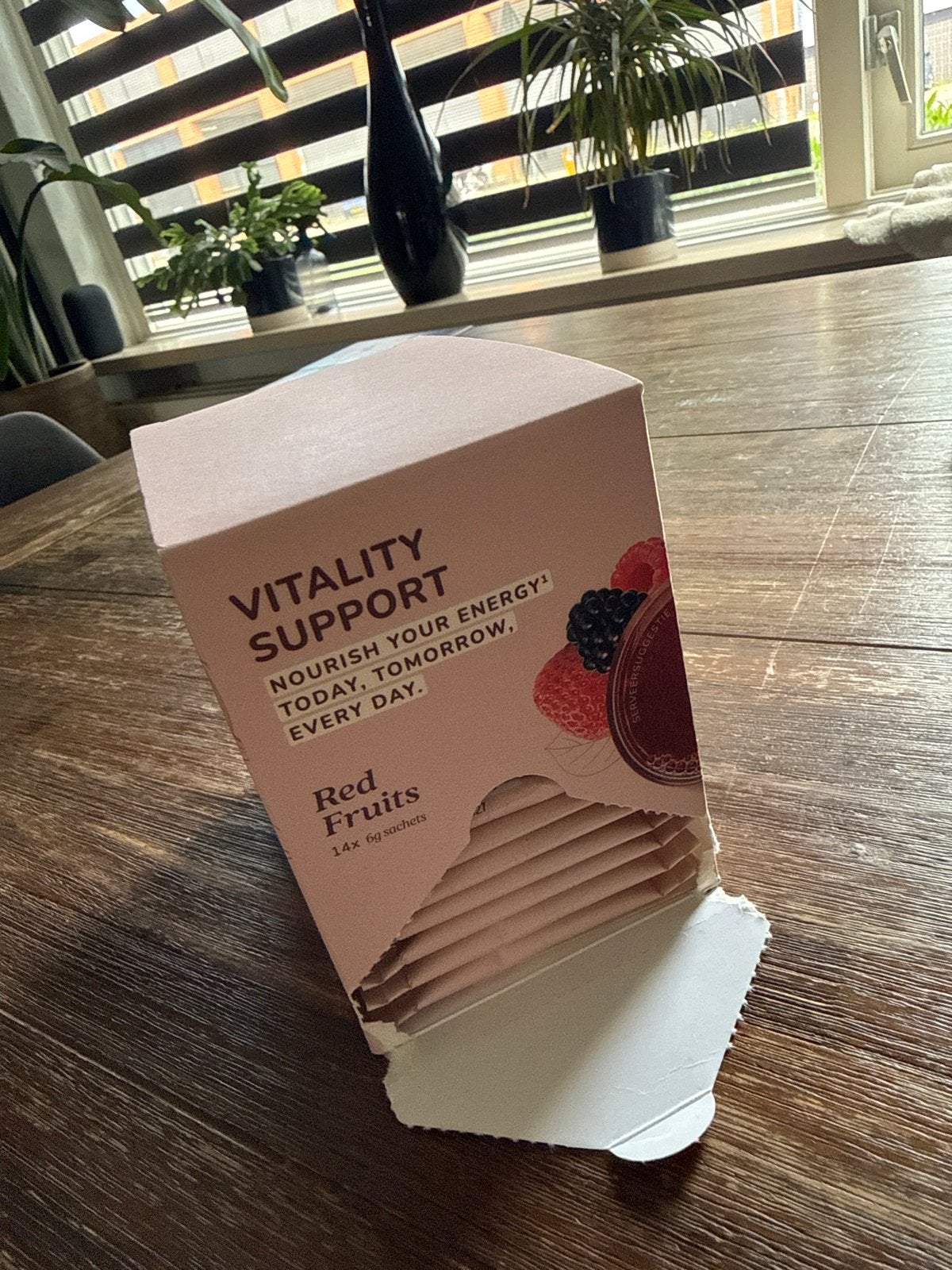 Vitality Support Red Fruits - Energie supplement, Ophalen of Verzenden, Nieuw, Poeder of Drank