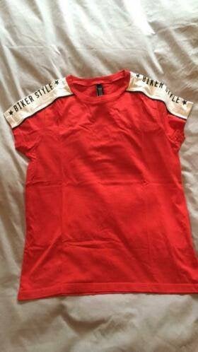 Leuk rood t-shirt  maat XS, Ophalen of Verzenden, Zo goed als nieuw, Korte mouw, Maat 34 (XS) of kleiner
