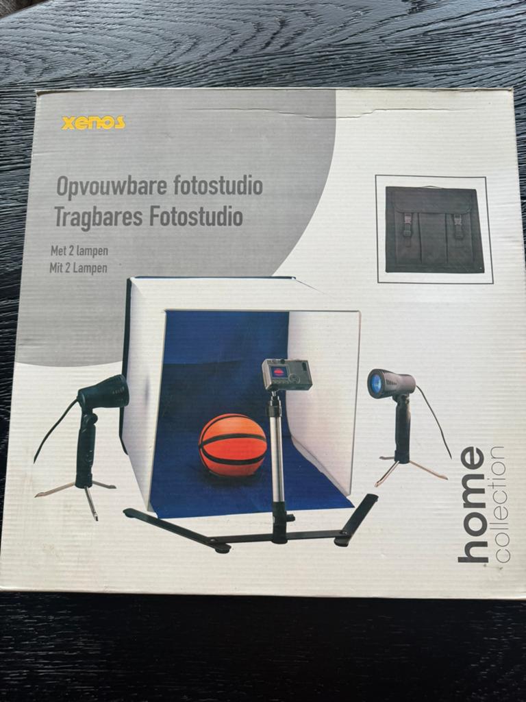 Xenos opvouwbare fotostudio complete set met lampen, Ophalen of Verzenden, Zo goed als nieuw, Complete fotostudio