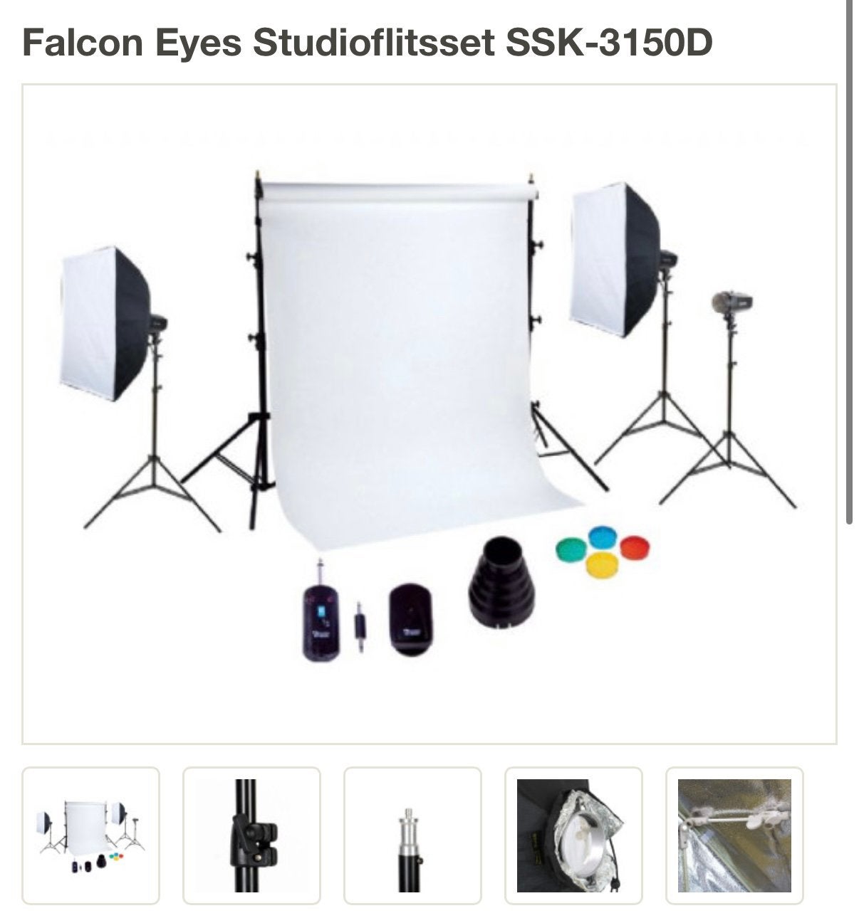 Flitsset Falcon Eyes SSK-3150D, Ophalen, Lamp of Flitsset, Gebruikt, Falcon Eyes