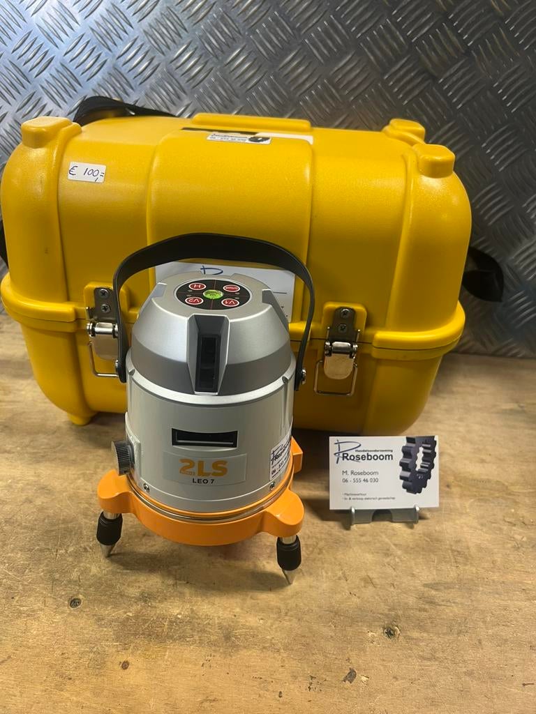 2LS kruislijn laser type LEO 7 made by Topcon werkt perfect, Ophalen of Verzenden, Zo goed als nieuw, Topcon, Www.tocon.com