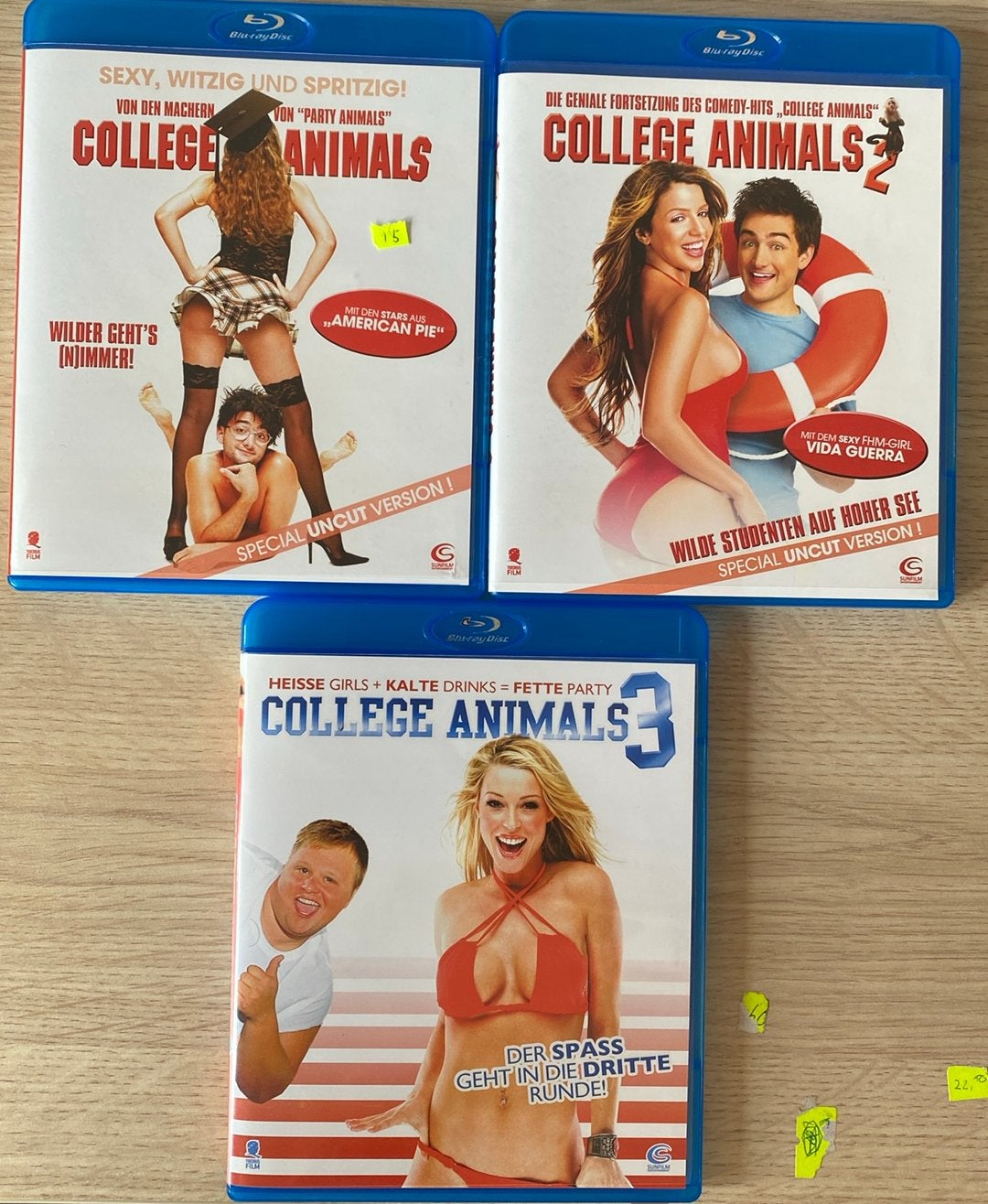 College animals 1 2 3 blu ray trilogy, Ophalen of Verzenden, Zo goed als nieuw, Humor en Cabaret