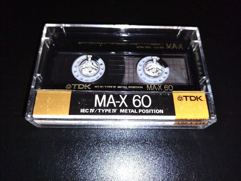 1x opgenomen TDK MA-X 60, Cd's en Dvd's, Cassettebandjes, Gebruikt, Overige genres, 1 bandje, Ophalen of Verzenden