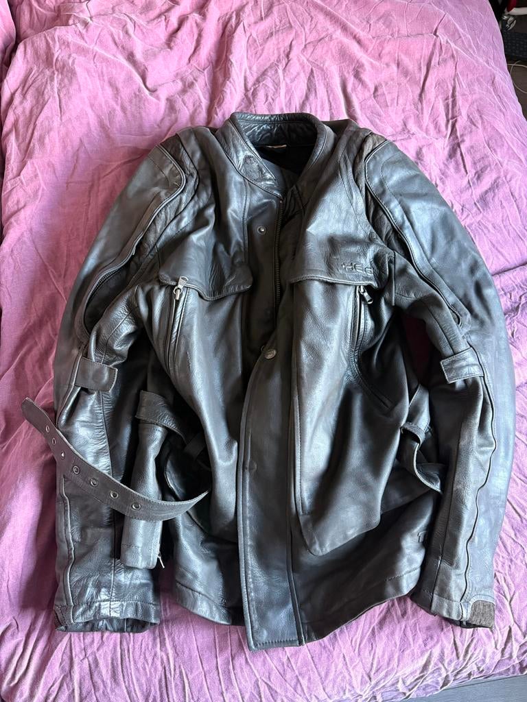Held leren motorjas maat 58, Motoren, Ophalen, Tweedehands, Heren, Jas | leer