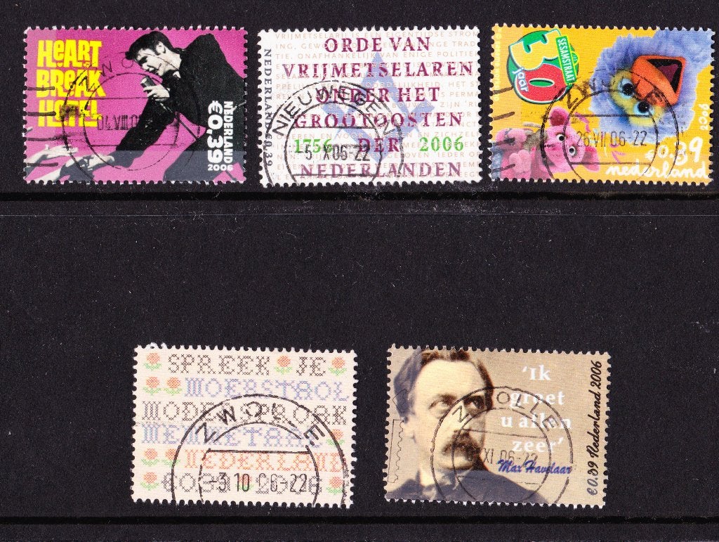 Nederland NVPH 2424-2428 gestempeld 2, Postzegels en Munten, Postzegels | Nederland, Verzenden, Na 1940, Gestempeld