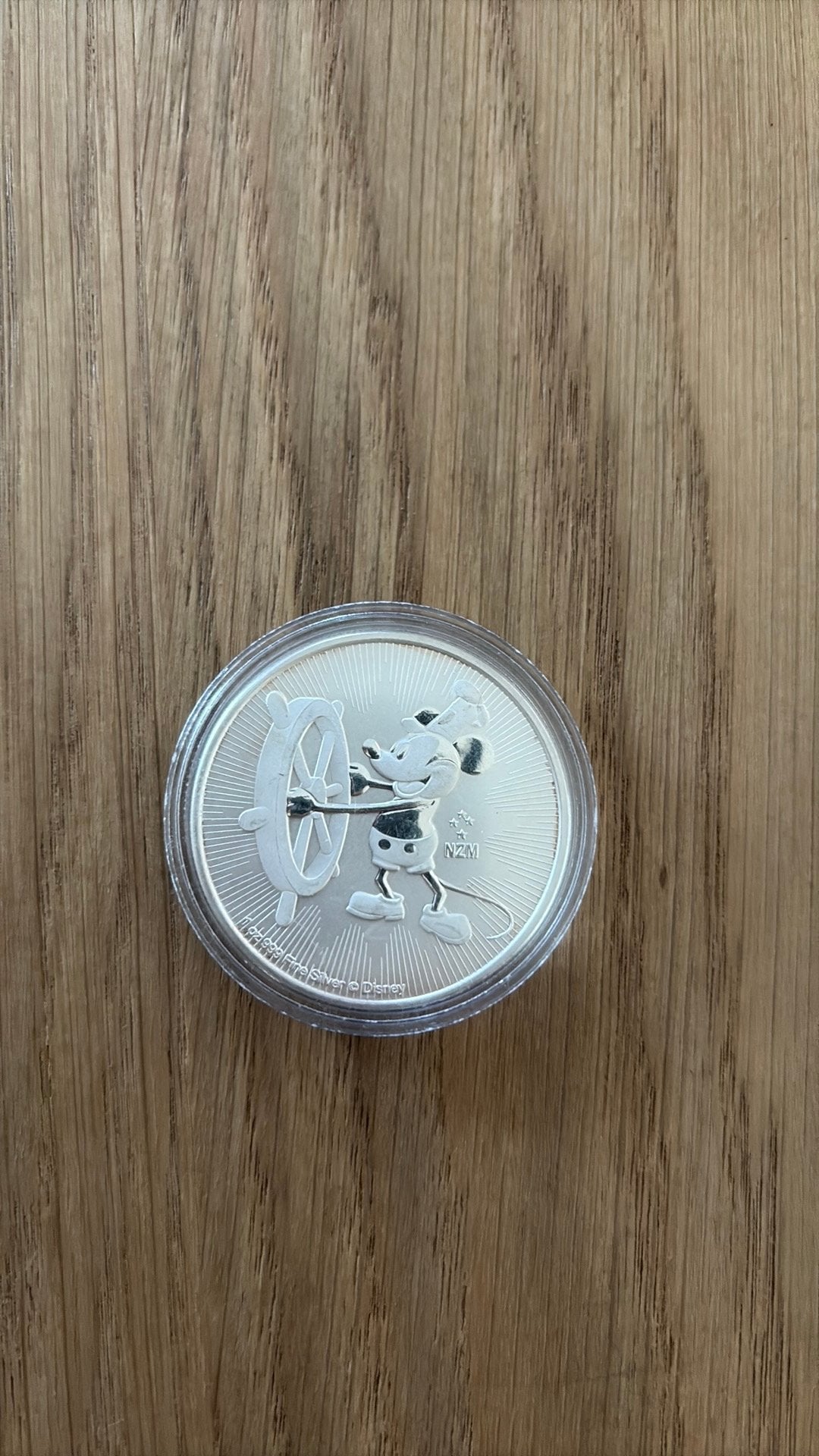 1 ounce zilver Micky Mouse NIUE 2017 in capsule, Postzegels en Munten, Ophalen of Verzenden, Zilver