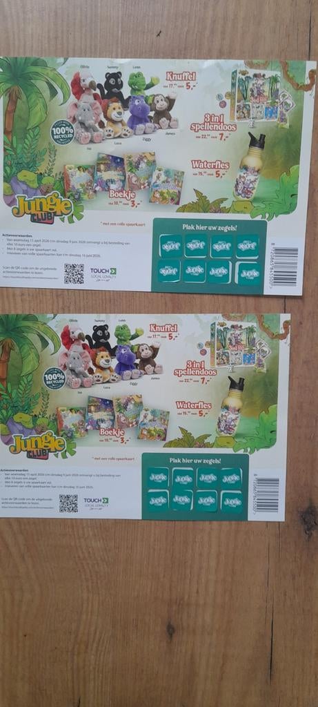 Jumbo dieren knuffel spaarzegelboekjes, Verzamelen, Supermarktacties, Jumbo, Ophalen of Verzenden