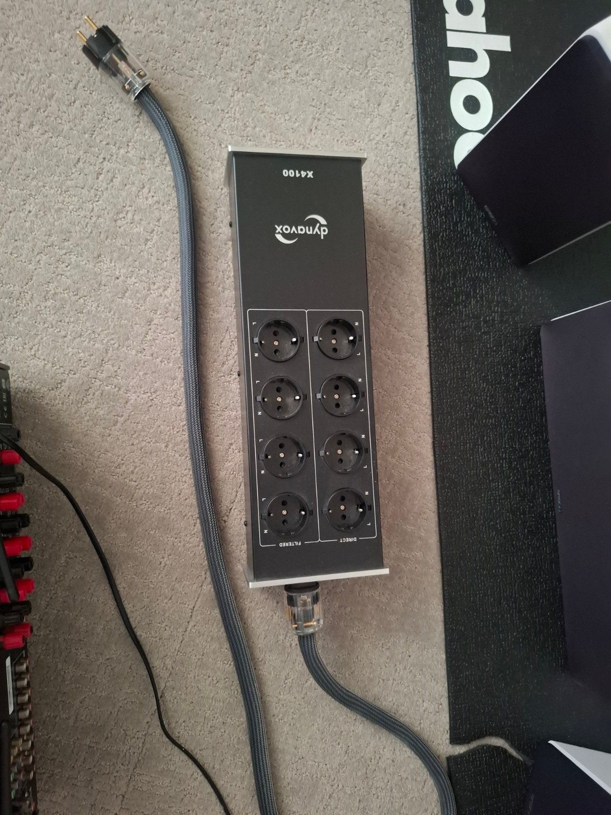Dynavox X4100 Netfilter / Stekkerblok - Audiofiel, Ophalen, Zo goed als nieuw, Minder dan 2 meter, Overige kabels