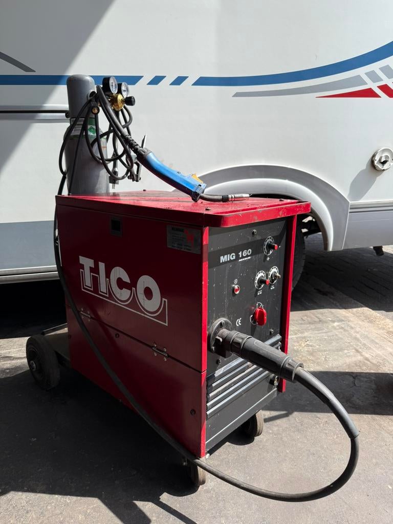 Complete Co2 lasapparaat 10L gasfles 220v 160ampere, Ophalen of Verzenden, Zo goed als nieuw, 150 tot 250 ampère, Tig