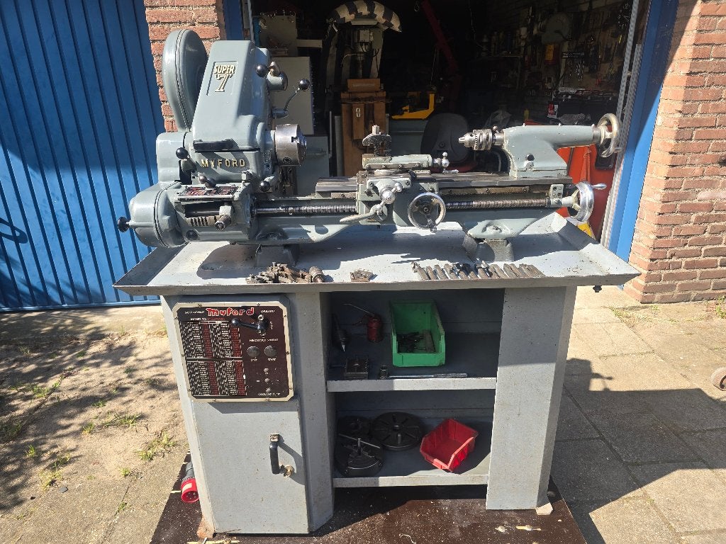 MYFORD SUPER 7 met NORTONBAK, Ophalen, Zo goed als nieuw, Metaaldraaibank, Minder dan 500 mm