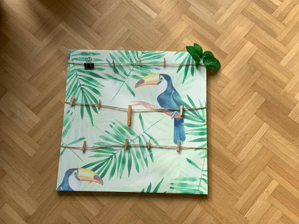 Fotobord met tropische toekan print, Ophalen of Verzenden, Zo goed als nieuw