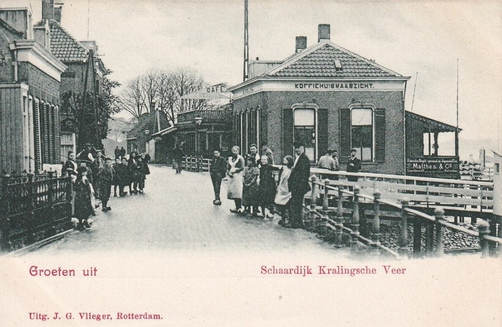 763D Rotterdam Kralingseveer Schaardijk aanlegsteiger raderb, Ophalen of Verzenden, Voor 1920, Ongelopen, Zuid-Holland