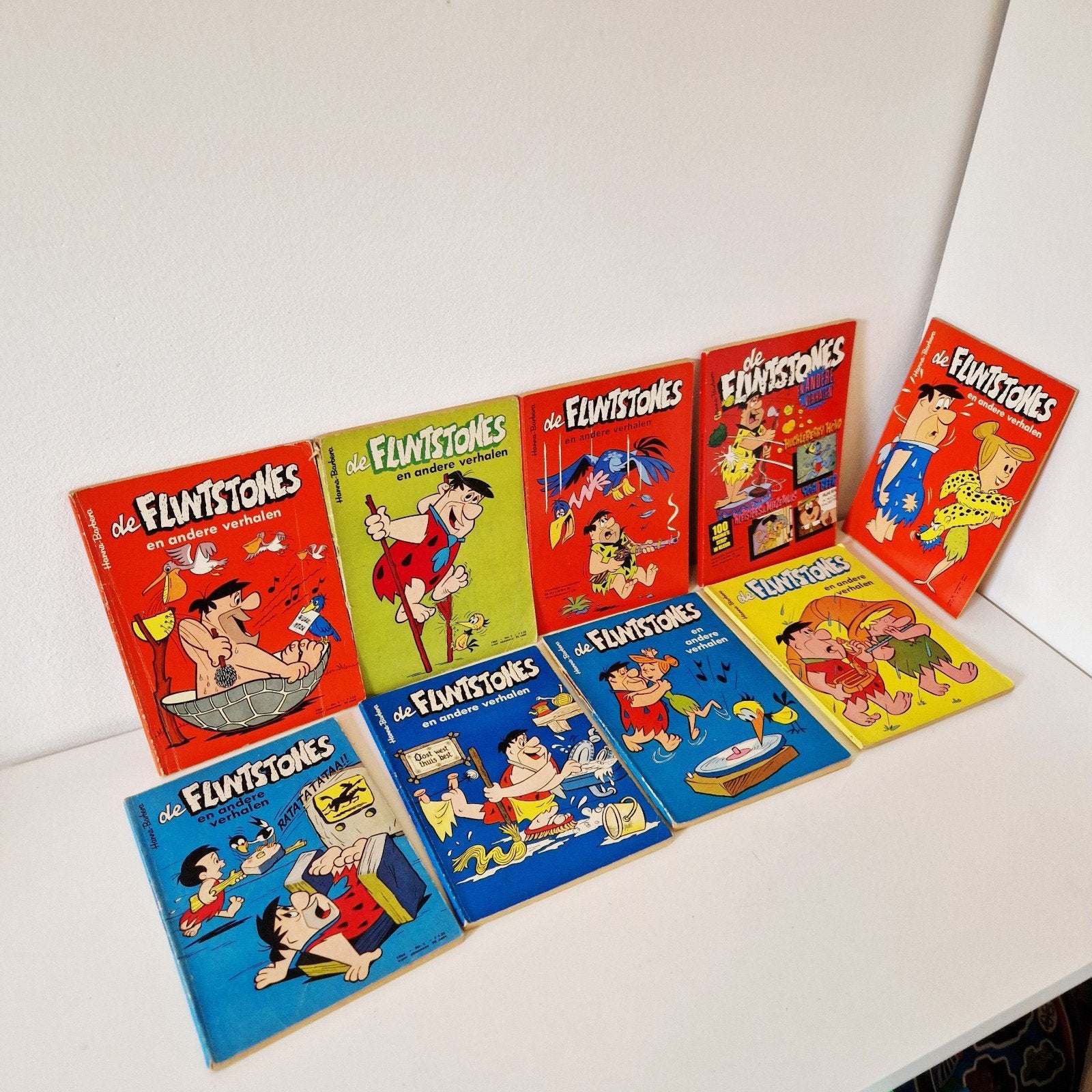 9 de flintstones stripboeken vintage, Meerdere stripboeken, Ophalen of Verzenden, Gelezen