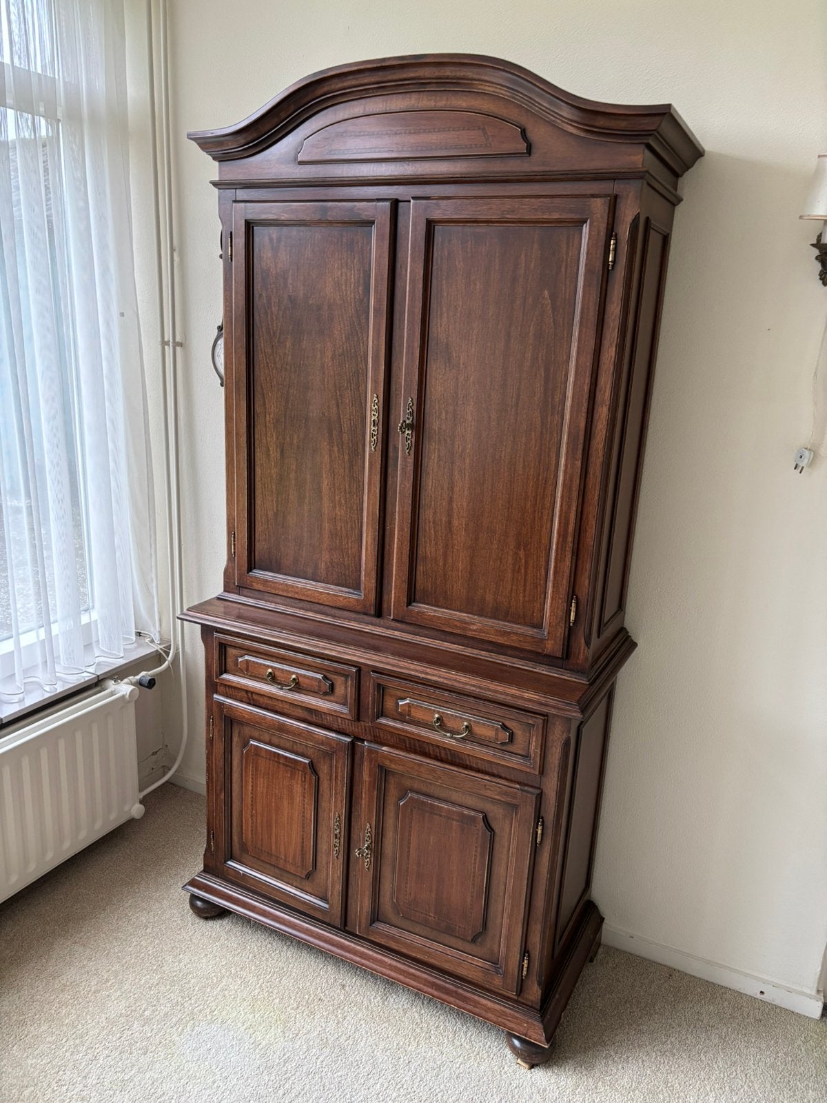 Klasieke massief houten kast, Ophalen, Gebruikt, 25 tot 50 cm, 200 cm of meer