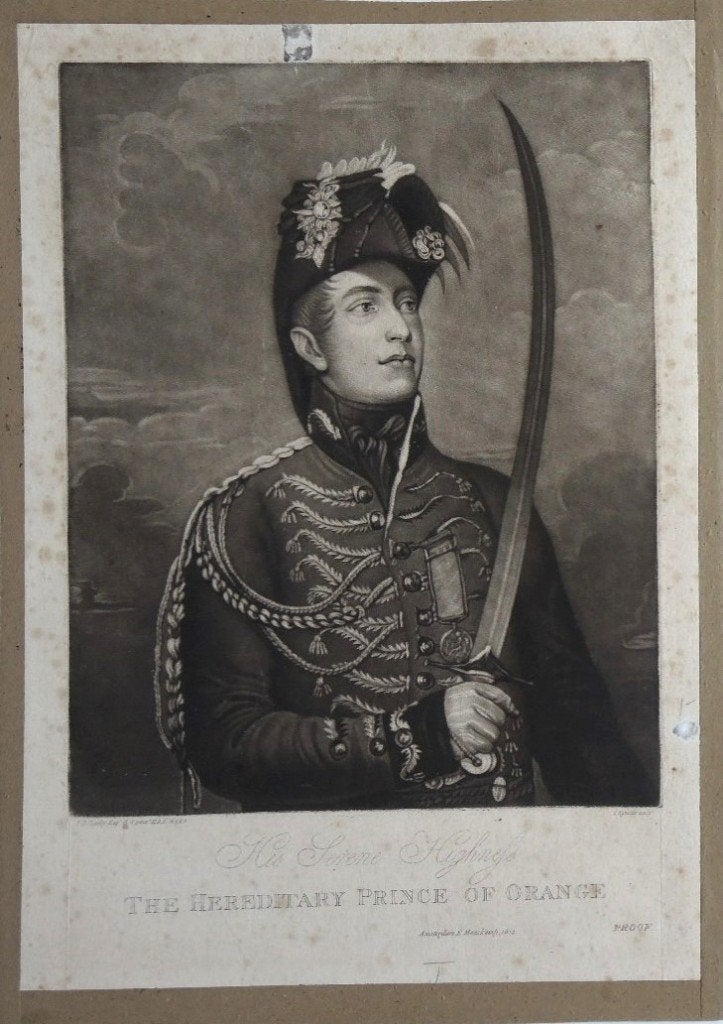 S. W. Reynolds mezzotint "The Hereditary Prince of Orange", Antiek en Kunst, Ophalen