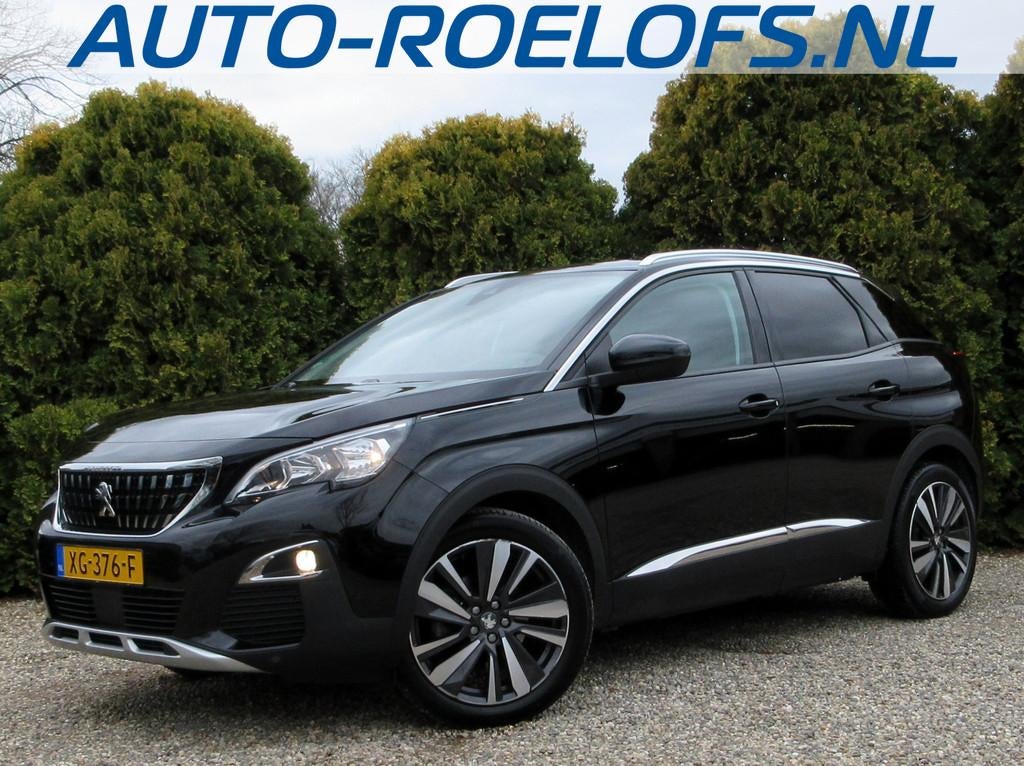 Peugeot 3008 1.2 PureTech Allure Automaat*360cam*Trekhaak*, Auto's, Peugeot, Gebruikt, 1199 cc, Leder en Stof, Zwart