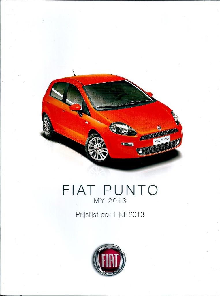 Brochure Fiat Punto 2013, Ophalen of Verzenden, Gelezen, Overige merken