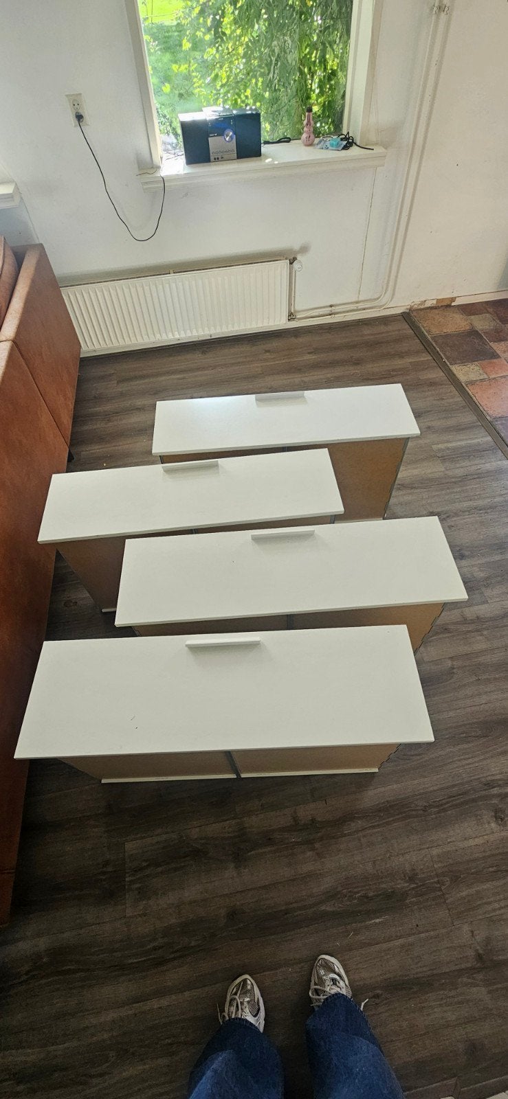 4x IKEA BRIMNES bedlades - wit, Huis en Inrichting, Ophalen, Gebruikt, Wit