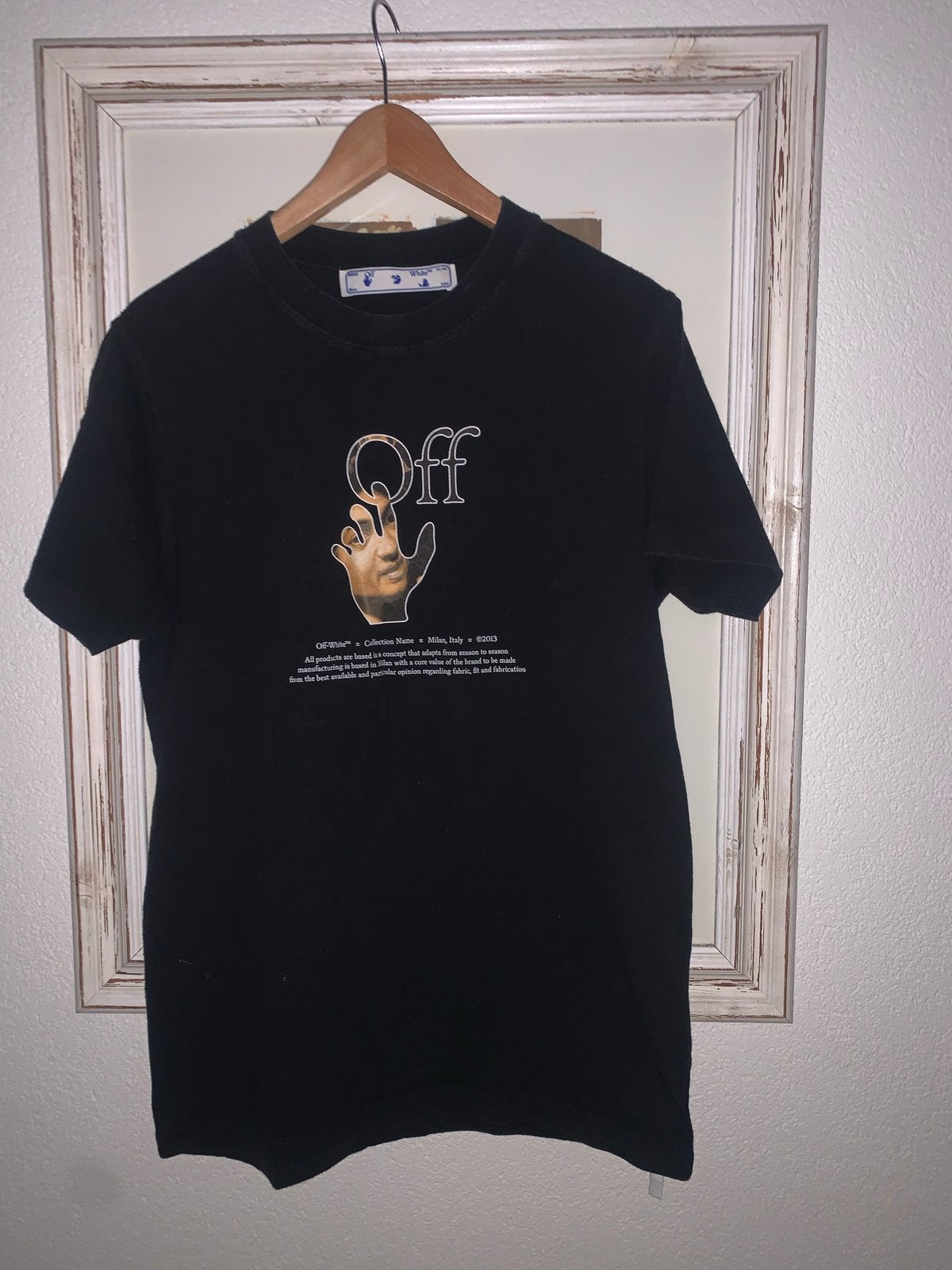 Off-White "Off" T-shirt Zwart - Maat M authentiek, Ophalen of Verzenden, Zo goed als nieuw, Maat 48/50 (M), Zwart
