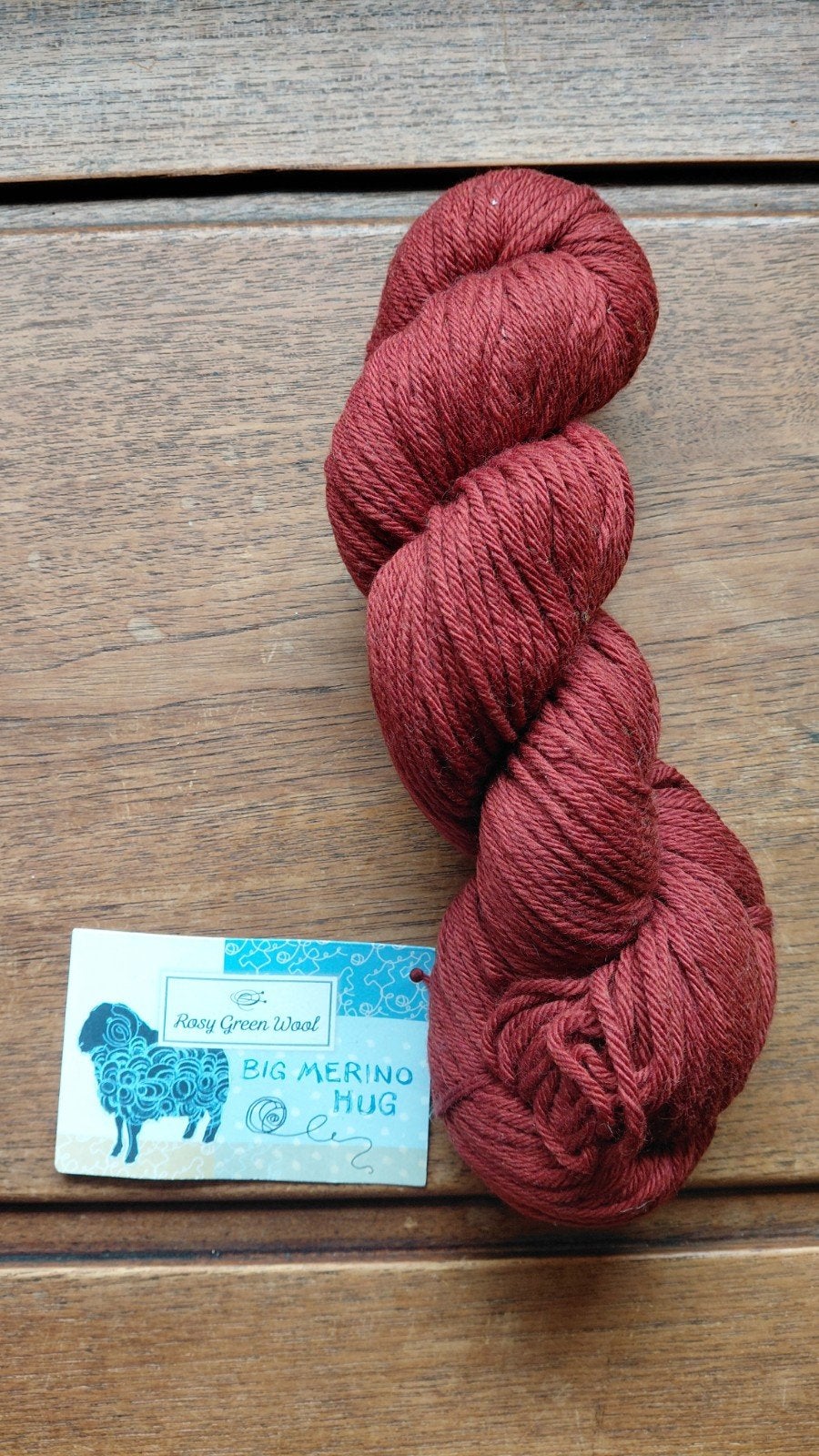 Rosy Green Wool Big Merino Hug - Red Squirrel (052) - Nieuw, Ophalen of Verzenden, Nieuw, Breien of Haken, Wol of Garen
