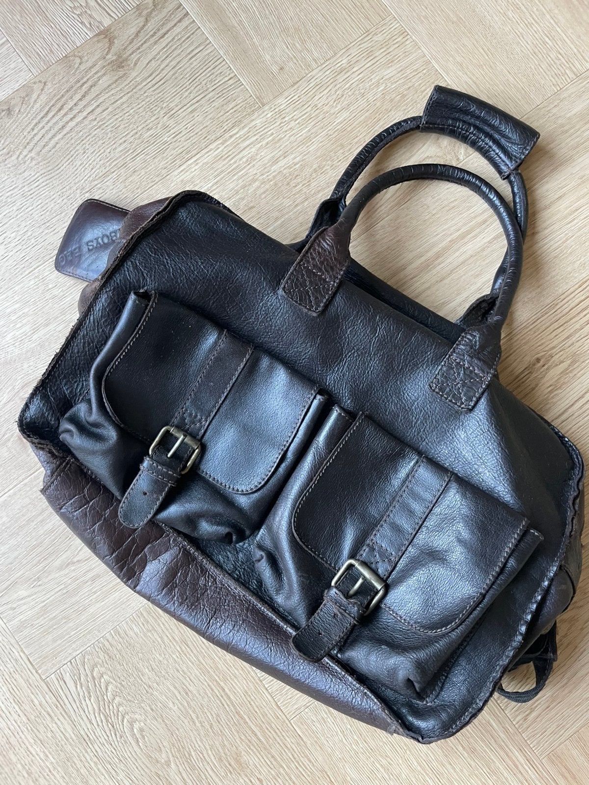 Cowboysbag van leer, Ophalen of Verzenden, Gebruikt, Bruin