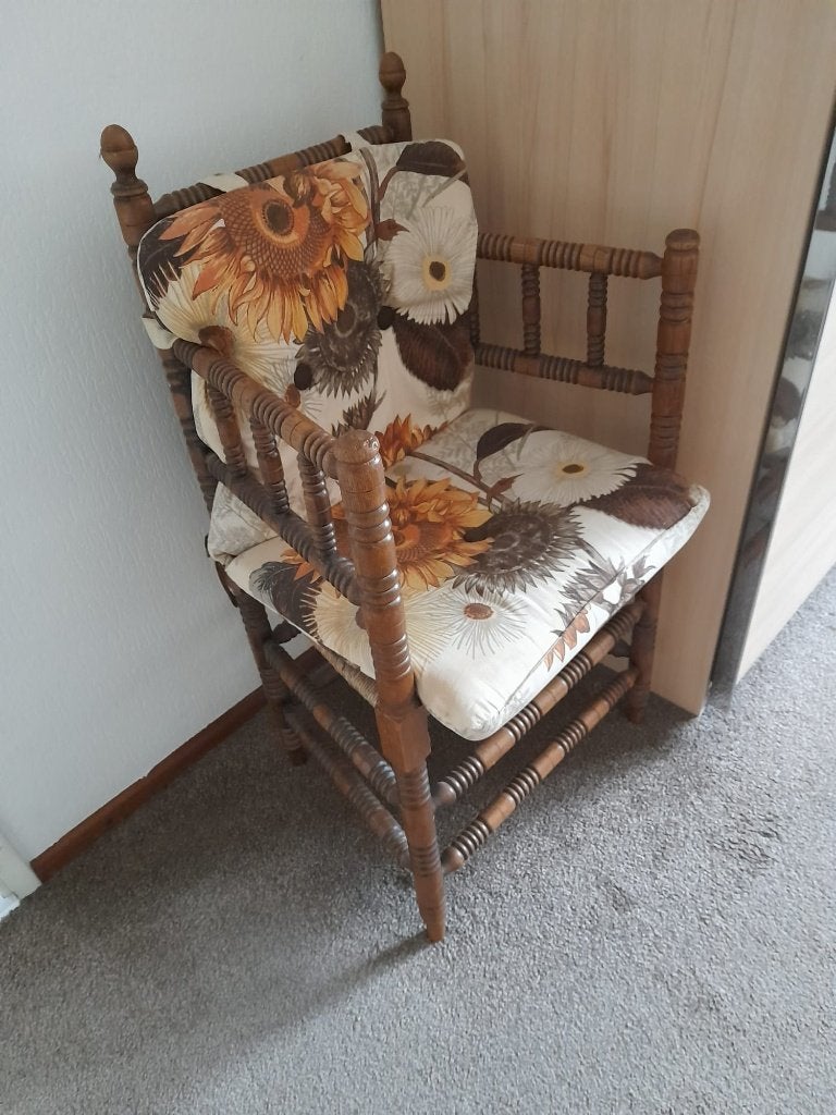 Vintage stoel, Ophalen, Gebruikt, Bruin, Vintage