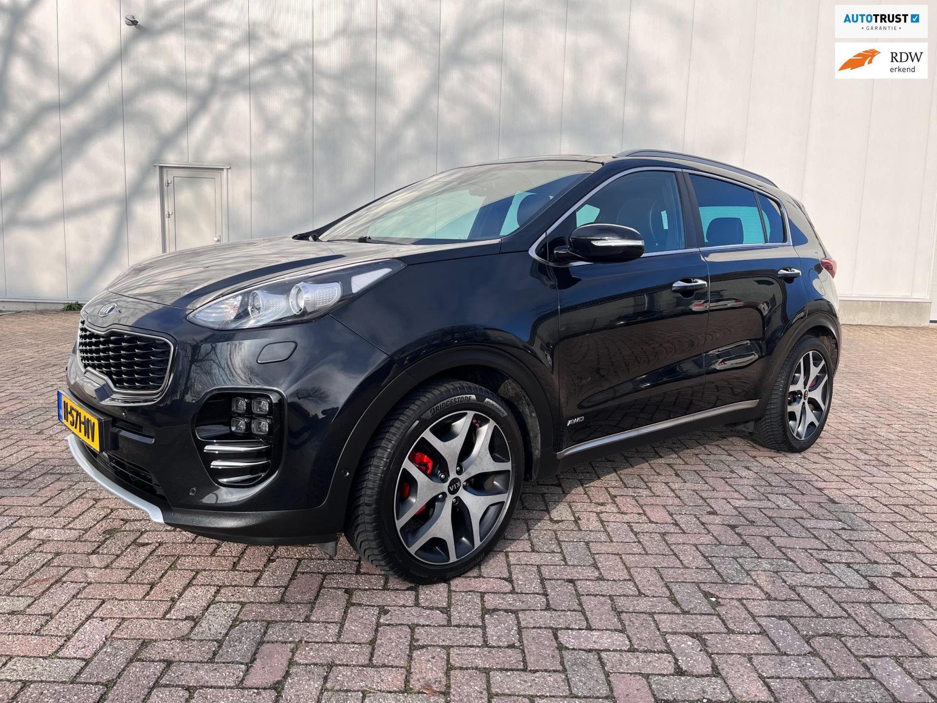 Kia Sportage 1.6 T-GDI 4WD GT-Line PlusLine automaat, panorm, Gebruikt, 4 cilinders, Zwart, Leder