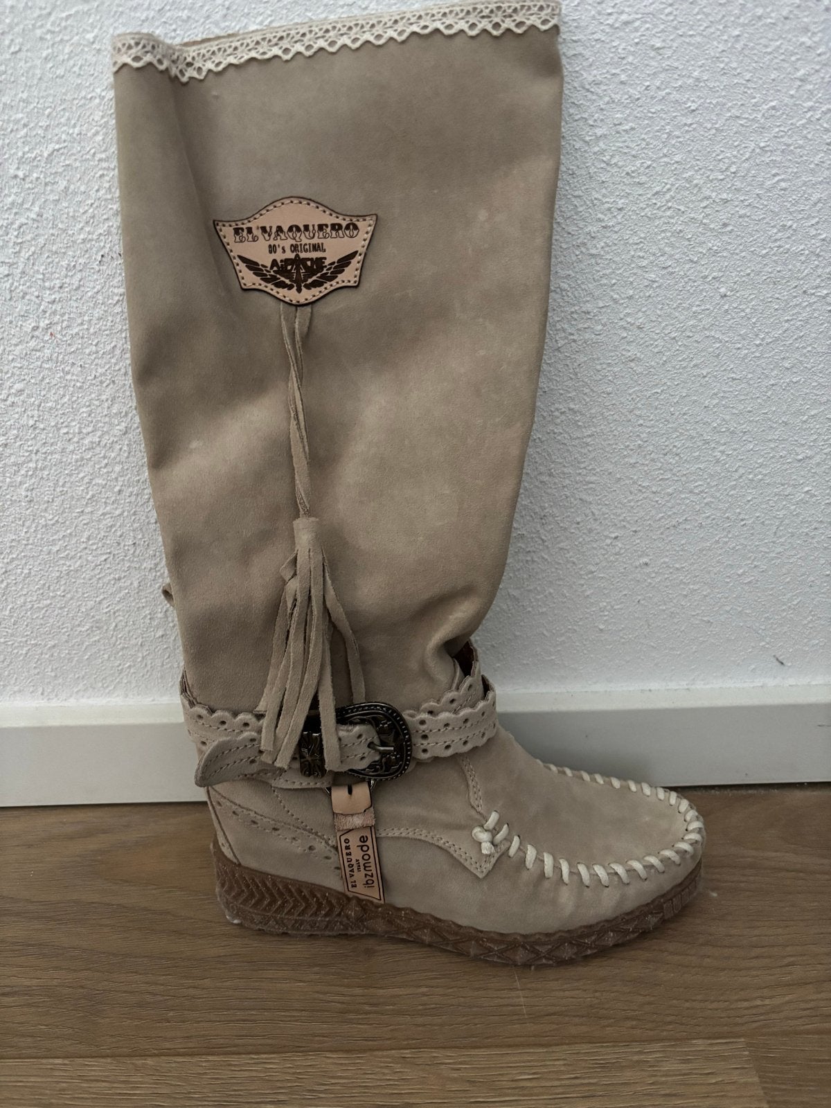 El Vaquero Laarzen - Ibiza maat 36, Ophalen of Verzenden, Zo goed als nieuw, Beige, Hoge laarzen