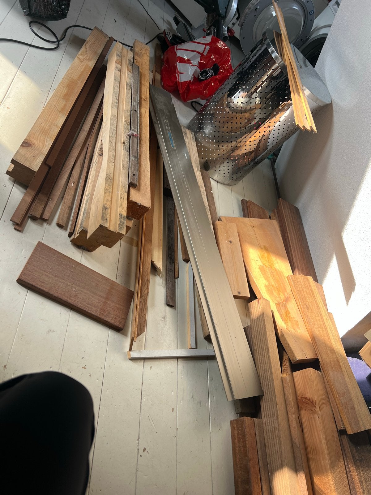 Diverse partij hout: planken en balken, Ophalen, Gebruikt, Eiken, Balk