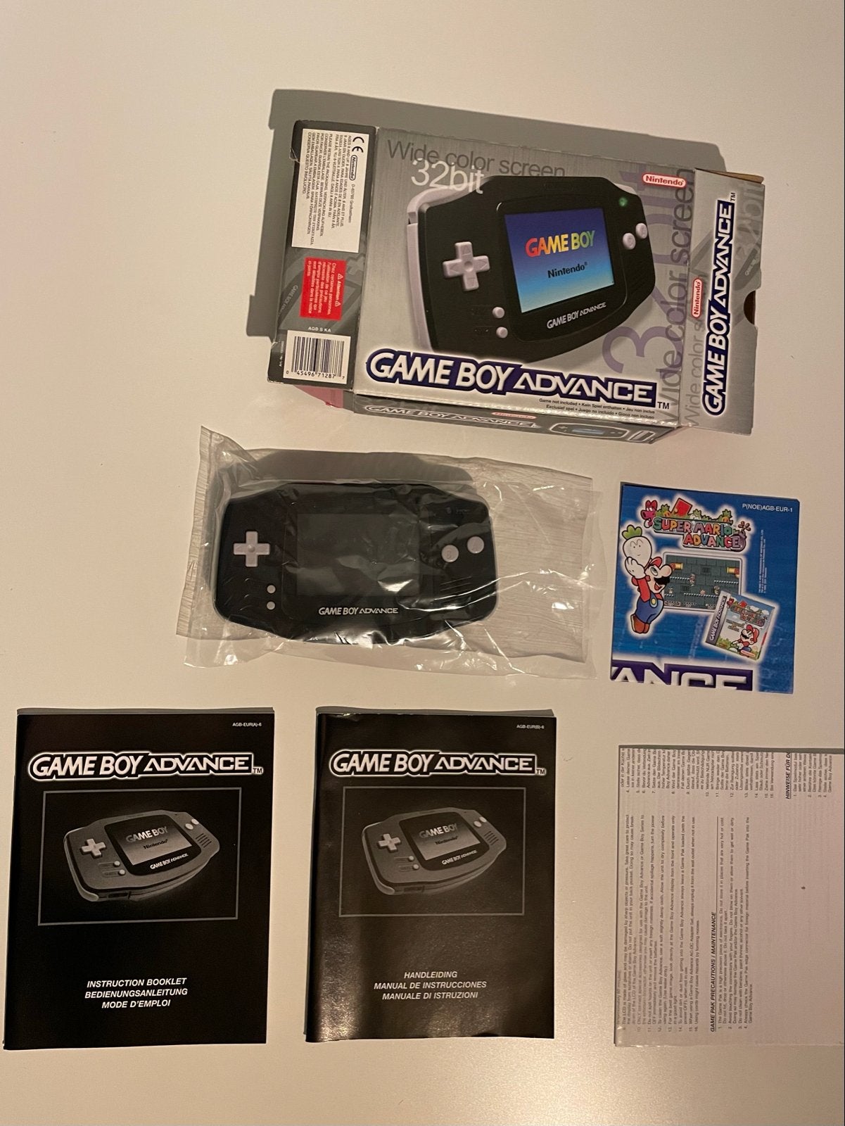 Nintendo Game Boy Advance zwart – met doos en handleidingen, Spelcomputers en Games, Ophalen of Verzenden, Gebruikt, Game Boy Advance