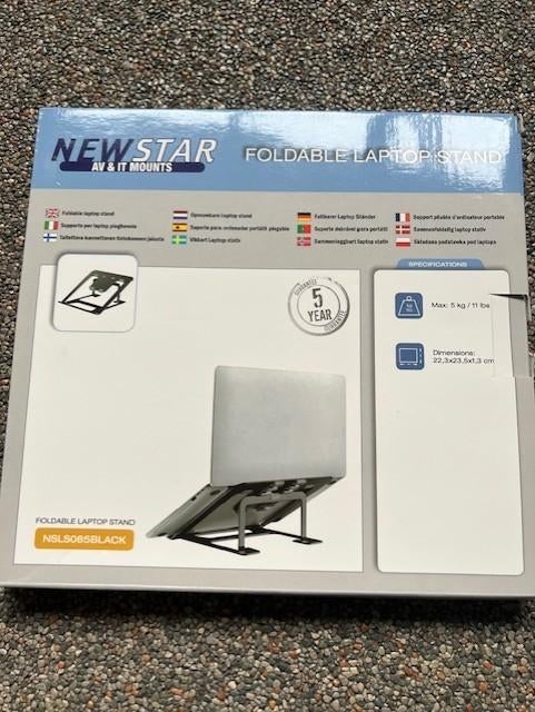 Laptop standaard op tafel of schoot, Ophalen of Verzenden, Nieuw, New Star, In hoogte verstelbaar
