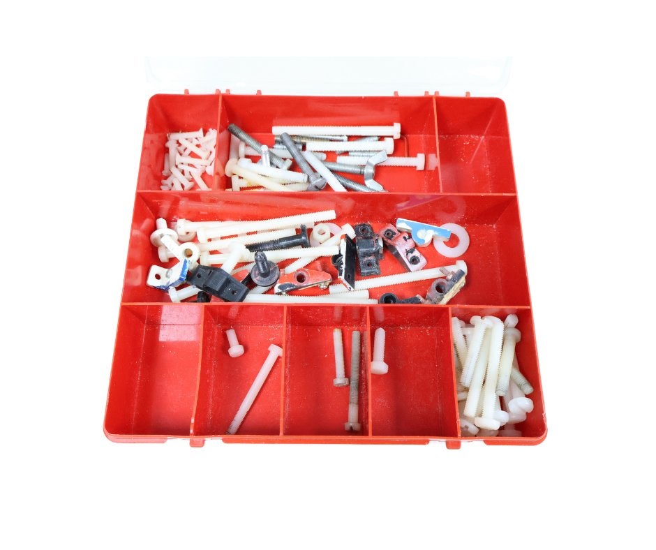 Lotje schroeven plastic, Ophalen of Verzenden, Gebruikt, Overige schalen, Onderdeel