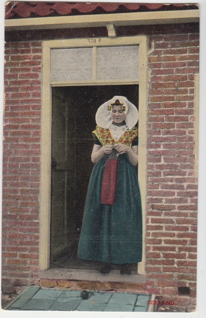 091 Klederdrachten Zeeland Vrouw Verzonden voor 1910 B5, Verzenden, Voor 1920, Gelopen, Zeeland