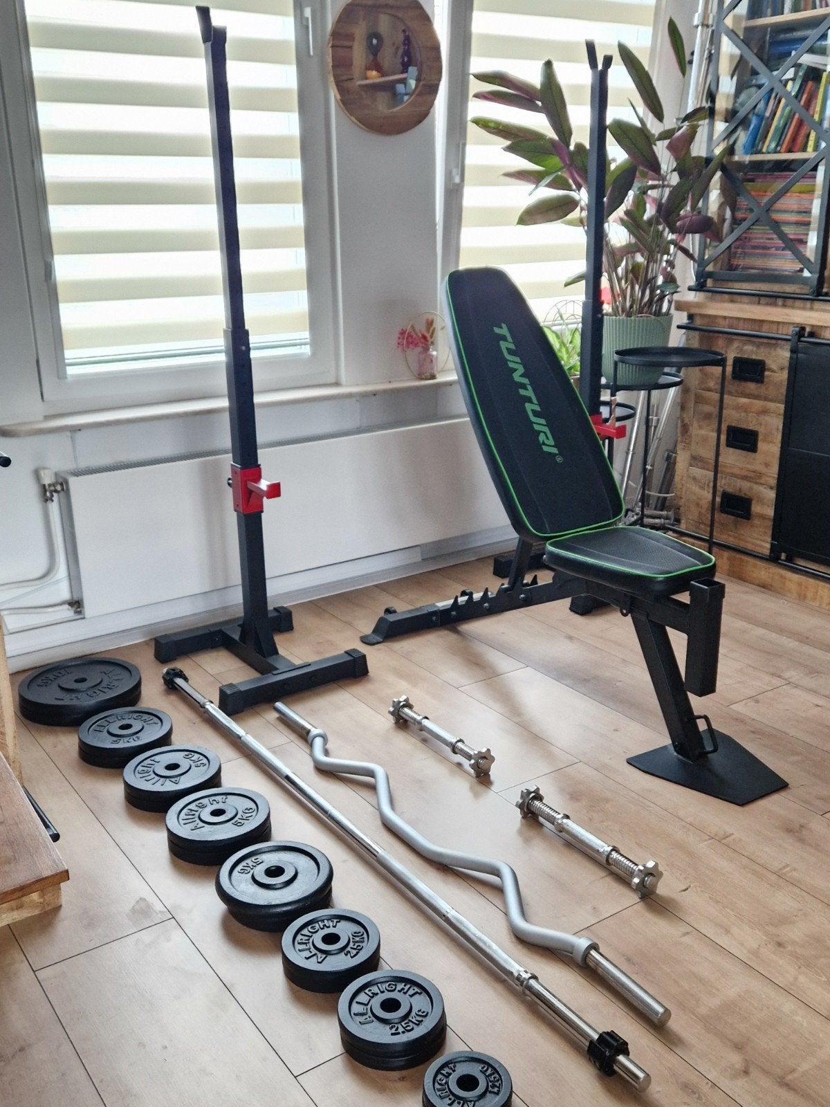 compleet fitness set, Sport en Fitness, Fitnessmaterialen, Ophalen, Zo goed als nieuw