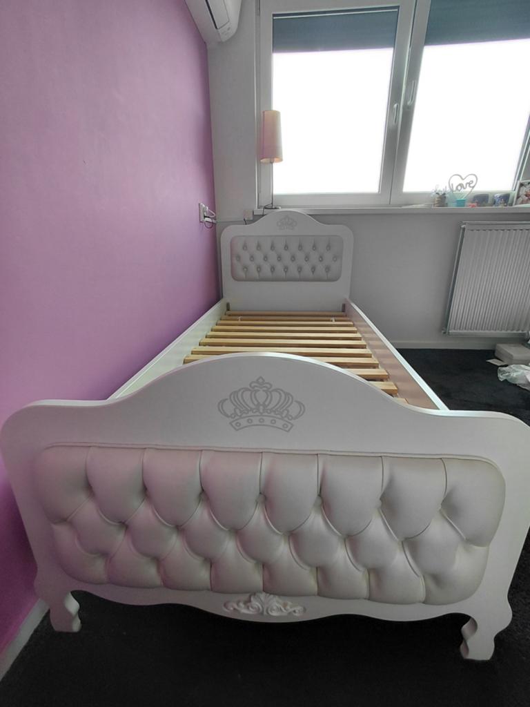 Prinsessenbed met lattenbodem en kledingkast, Ophalen of Verzenden, 180 cm of meer, 85 tot 100 cm, Lattenbodem