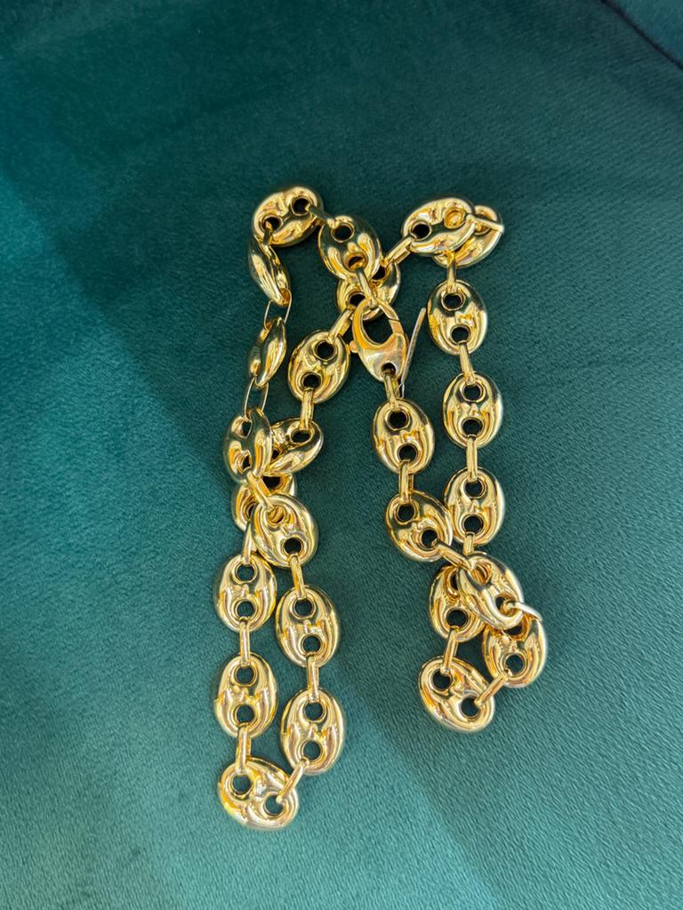 18KT Goud - 76.8 Gram - Ketting - KOFFIEBOON - Herenketting, Ophalen, Nieuw, Goud