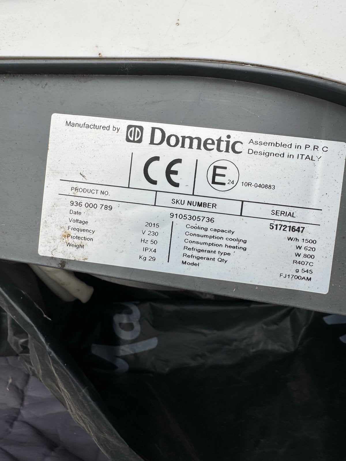 Dometic FreshJet 1700 Dakairco voor camper/caravan, Ophalen, Gebruikt