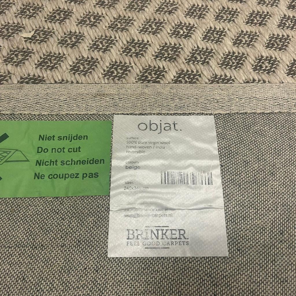 Brinker Objat Beige Vloerkleed - 240x340cm, Overige kleuren, 150 tot 200 cm, 200 cm of meer, Ophalen of Verzenden