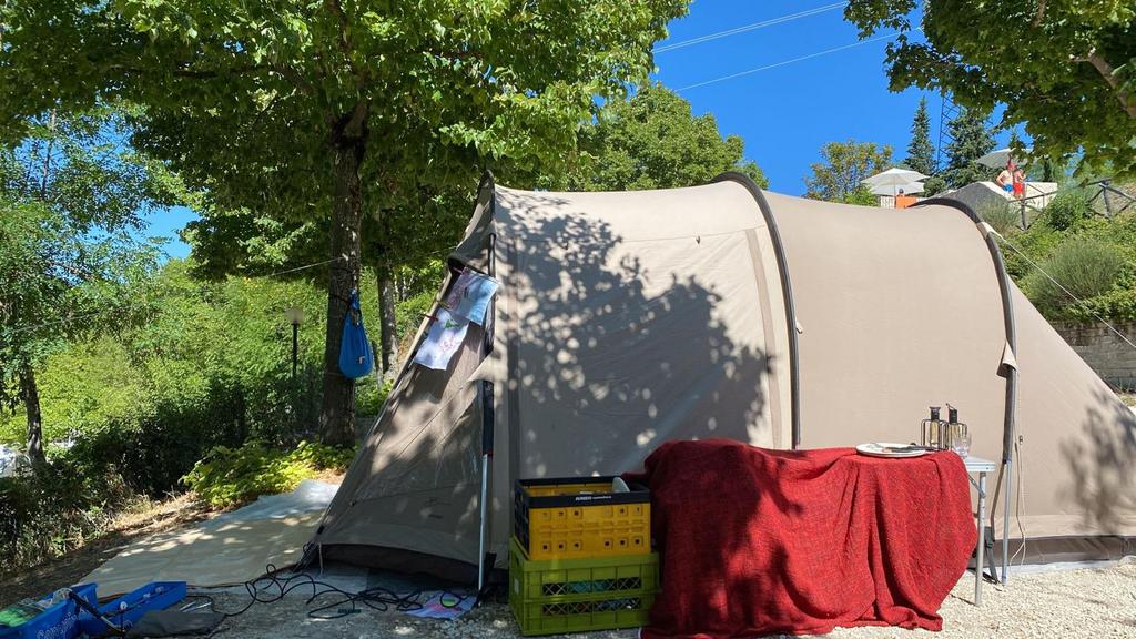 3 persoonstent de Wit Bardani, Caravans en Kamperen, Tenten, Ophalen, Gebruikt, Tot en met 3