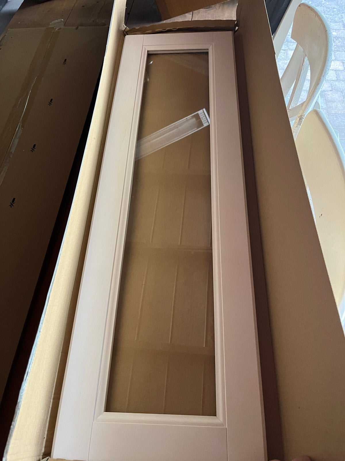 Nieuwe IKEA Laxarby deurtjes (2) met glas 30x100 cm, Ophalen, Minder dan 80 cm, Binnendeur, Minder dan 200 cm